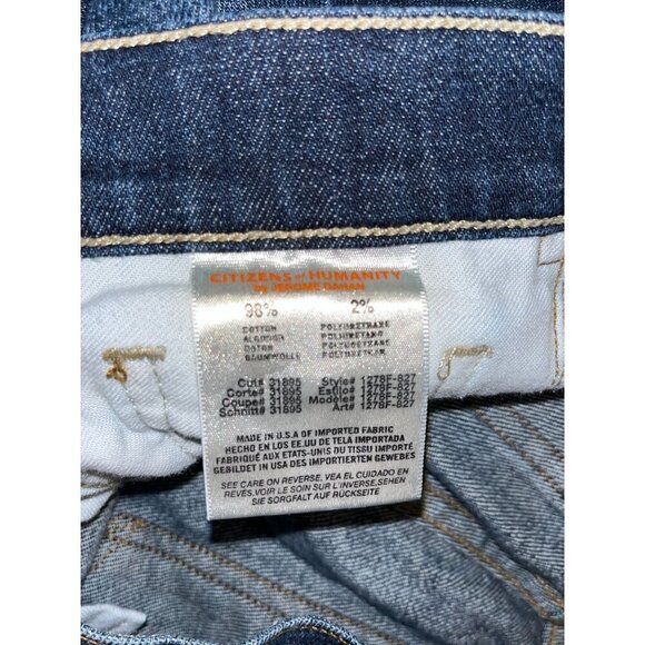 Citizens Of Humanity Womens High-Rise Slim Straight Leg Jeans Size 28 Dark Wash - Picture 7 of 12